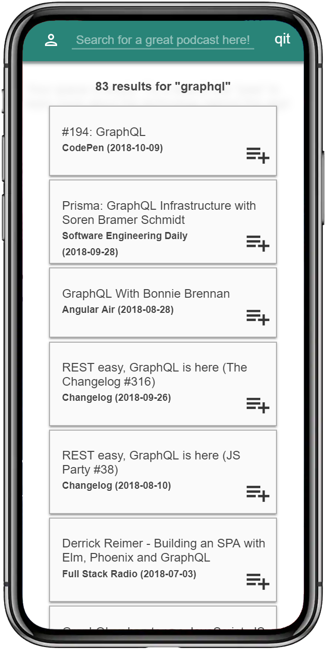 QIT search for GraphQL